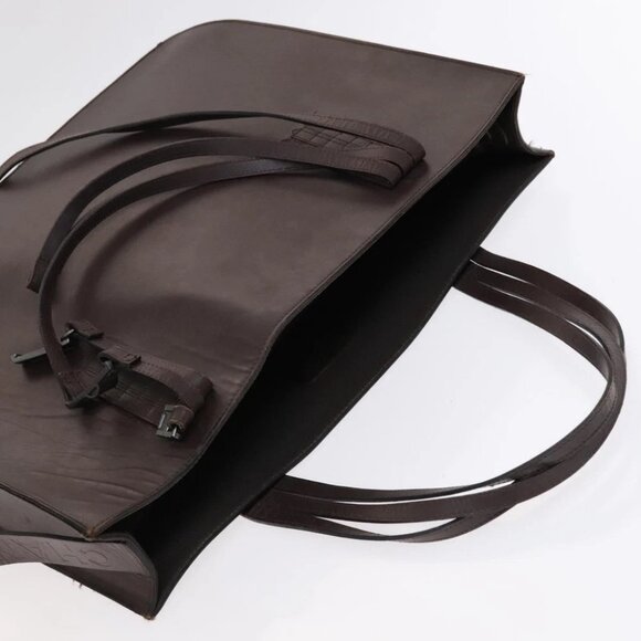 CHANEL Tote Bag Leather Brown Gold CC Auth bs22265 - Picture 7 of 14